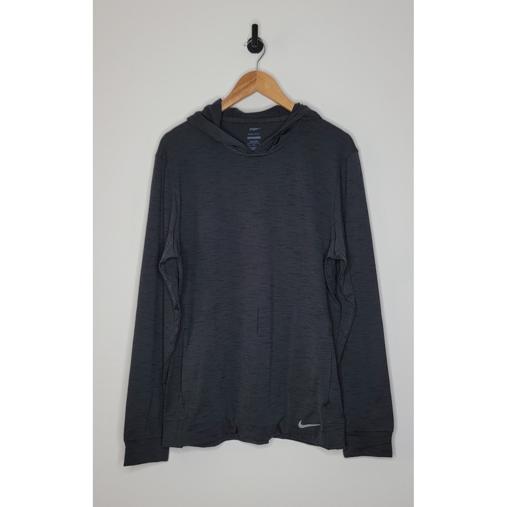 Nike Dri-FIT Yoga Loose Fit Lightweight Pullover Hoodie Men's Size Medium Gray